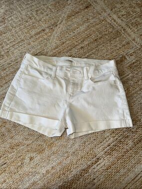 Old Navy White Cuffed Denim Shorts